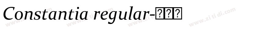 Constantia regular字体转换